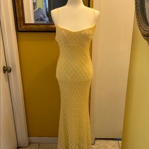 Bardot Elegant Yellow Lace Dress